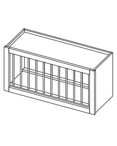 Plate Rack Wall Cabinet-Smoke Metallic