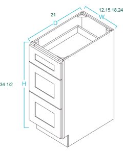 Drawer Base Vanities-Shaker Black