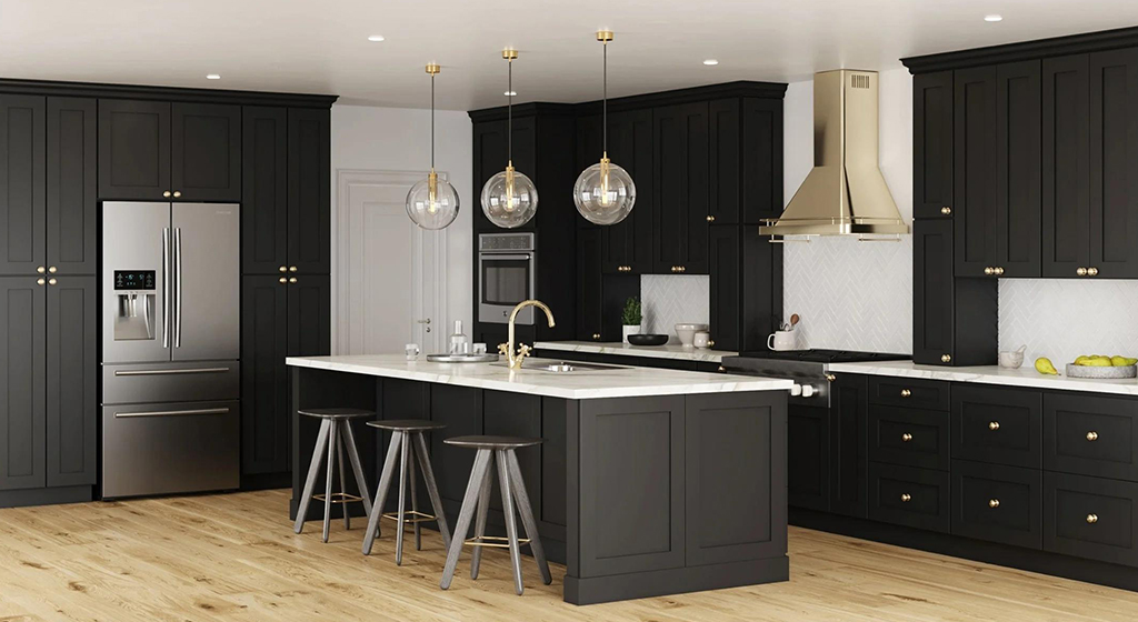 black-shaker-cabinets